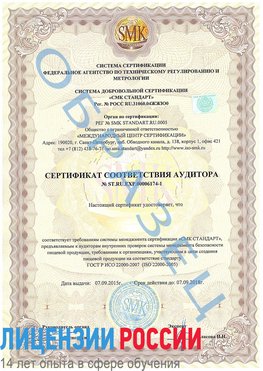 Образец сертификата соответствия аудитора №ST.RU.EXP.00006174-1 Кисловодск Сертификат ISO 22000